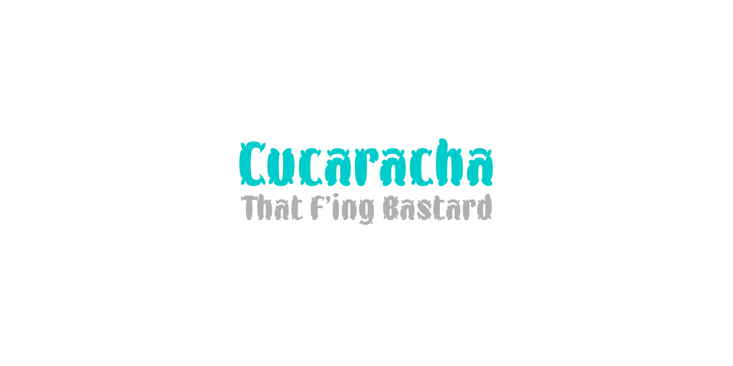 CFF Cucaracha kick ass floral typeface