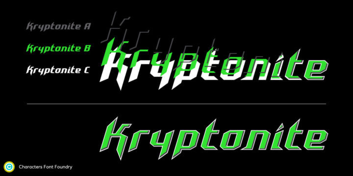 CFF Kryptonite a chromatic font family